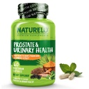 NATURELO Próstata & Saúde Urinária, Fórmula abrangente com serra Palmetto, Pigeum, Tumérico, Esterol de Planta, Brócolos e Licopeno, 60 Cápsulas Vegetarianas