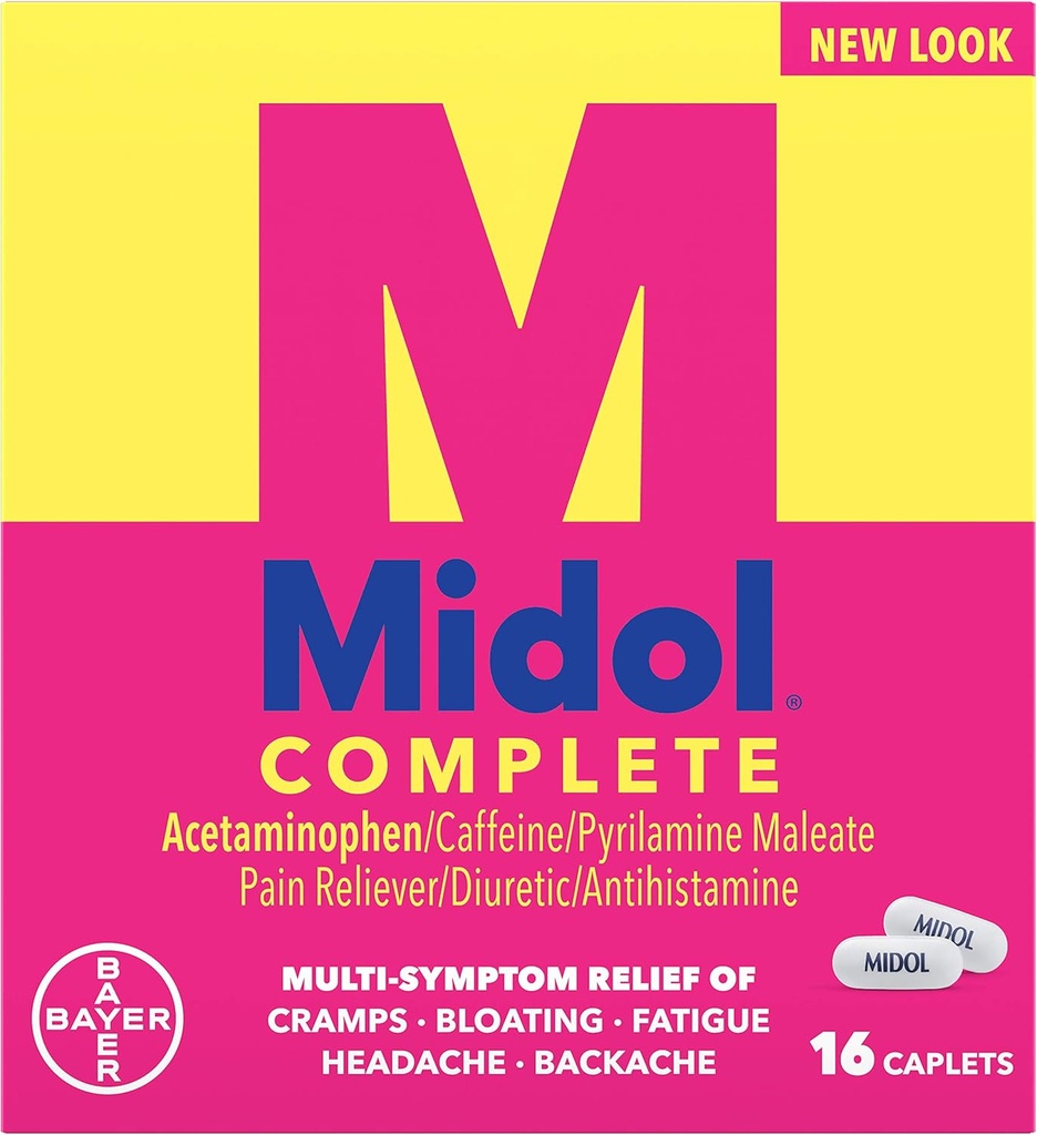 Midol Menstrual Caplets de força máxima - 16