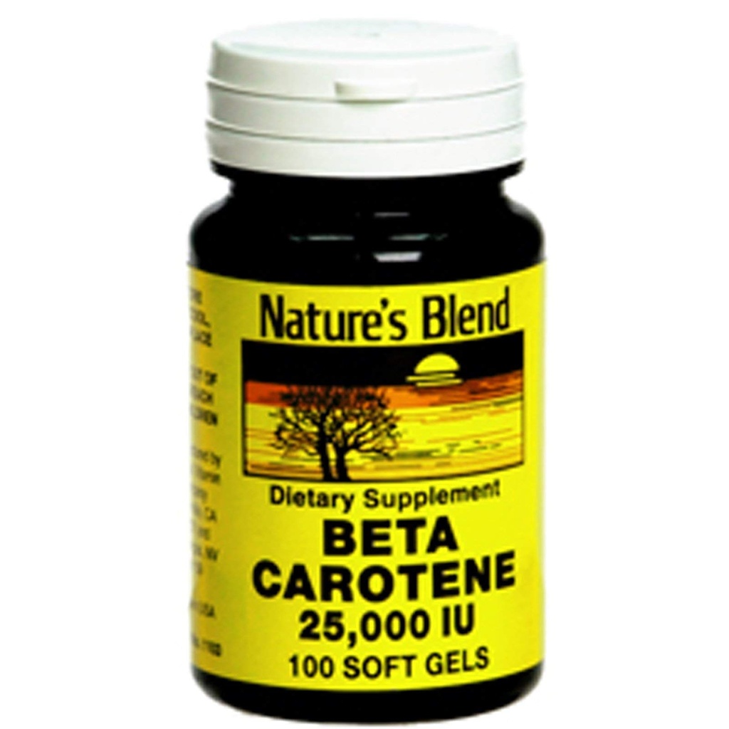 Mistura da Natureza Beta Caroteno 25.000 UI 100 Softgels