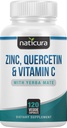 Zinco Quercetin com vitamina C e Yerba Mate - 4-em-1 Suplemento de suporte imunológico nutricional - 120 Cápsulas Veggie - Feito nos EUA