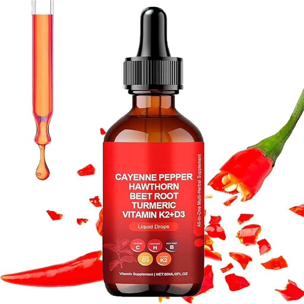 Aeluro Cayenne Drops,Aeluro Cayenne Pepper Extract, 60ml Cayenne Pepper Drops,Cayenne Pepper Liquid Drops
