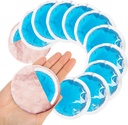 Pequenos pacotes redondos de gelo para lesões, 12 pacotes macios Cosméticos pacotes de gelo para rosto, Reutilizável Hot Gel Pack Circular Cold Compress com 2 Envoltório para alívio da dor, Toothaches, Cirurgia da mama, Dentes Sabedoria