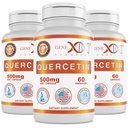 Fórmulas Genex Quercetin 500mg (60 cápsulas) Não- OGM, sem glúten (3 embalagens)