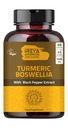 Boswellia Extract Cápsulas (90 Cápsulas) 1000 mg - Boswellia Serrata com 95% de Extracto de Pimenta Negra e Curcuminóides Extracto e 65% de Extracto de Boswellia