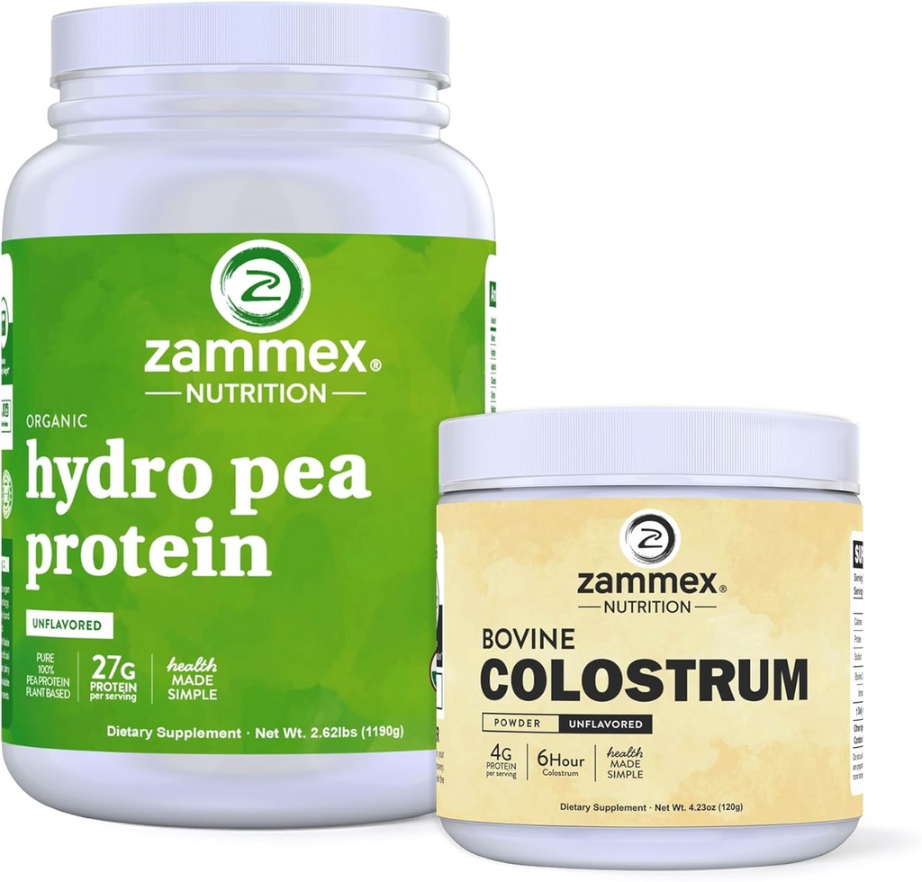 Pó de proteína de ervilha de Zammex + pó de colostro bovino