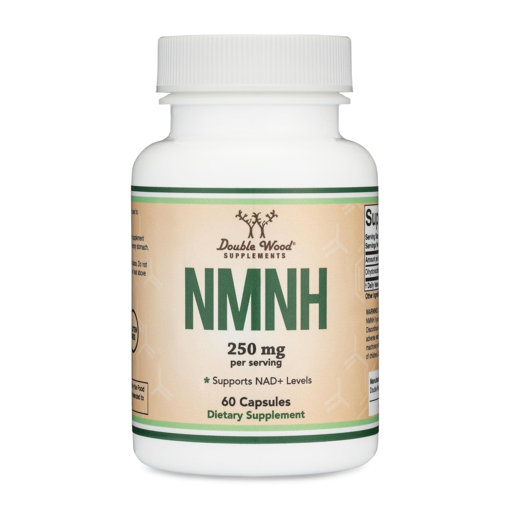 NMNH (Alternativa de Suplemento NMN) Apenas Ingrediente Clinicamente Estudado - Aumenta NAD+ Níveis para Anti envelhecimento e regeneração celular por madeira dupla