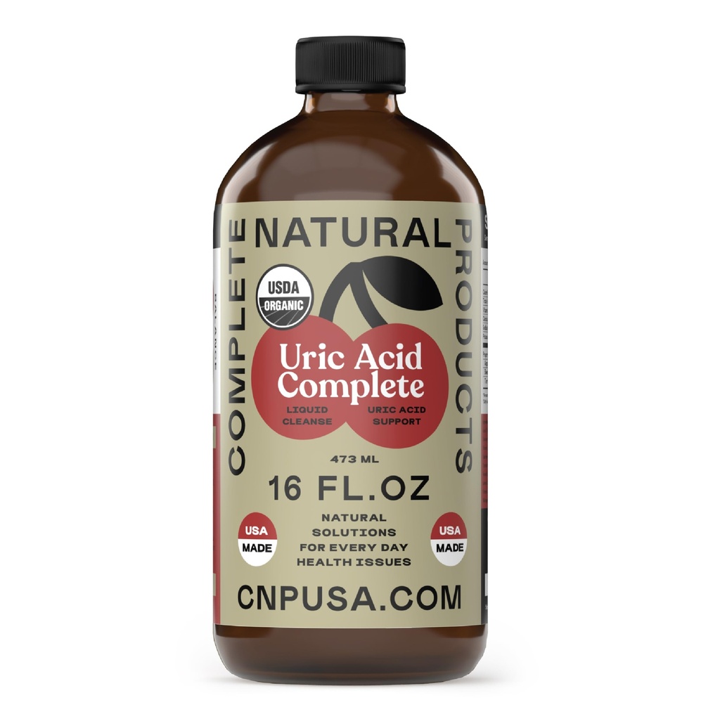 Complete Natural Products Uric Acid Complete - Frasco de vidro de 16 onças