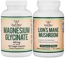 Wellness Support Duo – Glycinate de Magnésio e Mane de Leão para apoiar a saúde geral e cognição