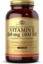 Solgar Vitamina E 268 mg (400 UI) - 250 Softgels - Vitamina E Naturalmente-Fonte como d-Alpha Tocoferol - Gluten Free, Dairy Free - 250 Servings