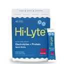 Eletrólitos de Hi-Lyte + Protein Quick Sticks Crisp Apple, 16 Servings - Sódio, Potássio, Whey Protein - Keto Friendly - 5g Protein, Sem açúcar