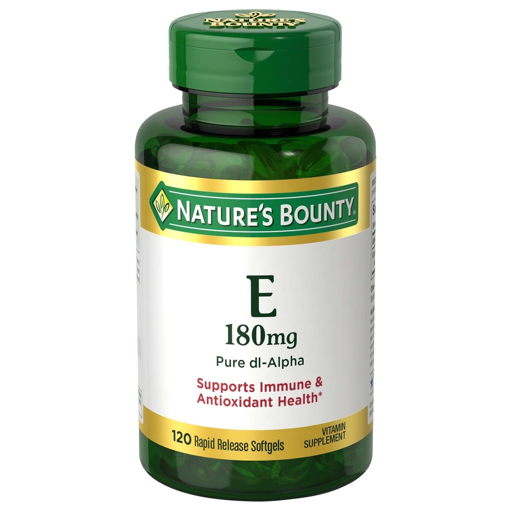 Pílulas de vitamina E e suplementos naturais, Suporta a saúde antioxidante, 400iu, 120 contagem