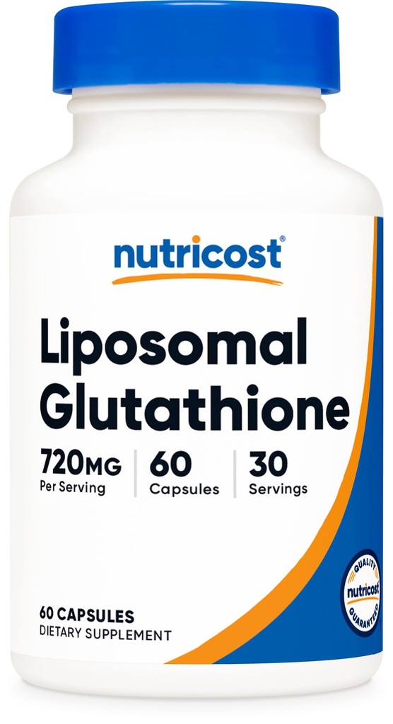 Nutricost lipossomal Glutationa Suplemento 60 Cápsulas, 720 mg por serviço - Vegan, GMO-Free, 30 Servings