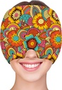 ZNÖCUETÖD Migraine Relief Cap Cefaleia Relief Cap Cold Cap Ice Hat para Enxaquecas Cefaleias Sinus Stress Tensão Cabeça Pacote de Gelo Enrolar Migraine Mascara de Ressaca Cap Ice Beanie quente / frio Compressão Mulheres