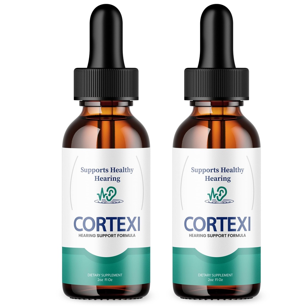 (2 Pack) Cortexi Ear Drops - Fórmula oficial - Cortexi Tinnitus Tratamento Cortexi Suporte auditivo Drops, Cortexi para zumbido nos ouvidos, Cortexi Supplement Drops Força máxima nova melhorada (2 oz)