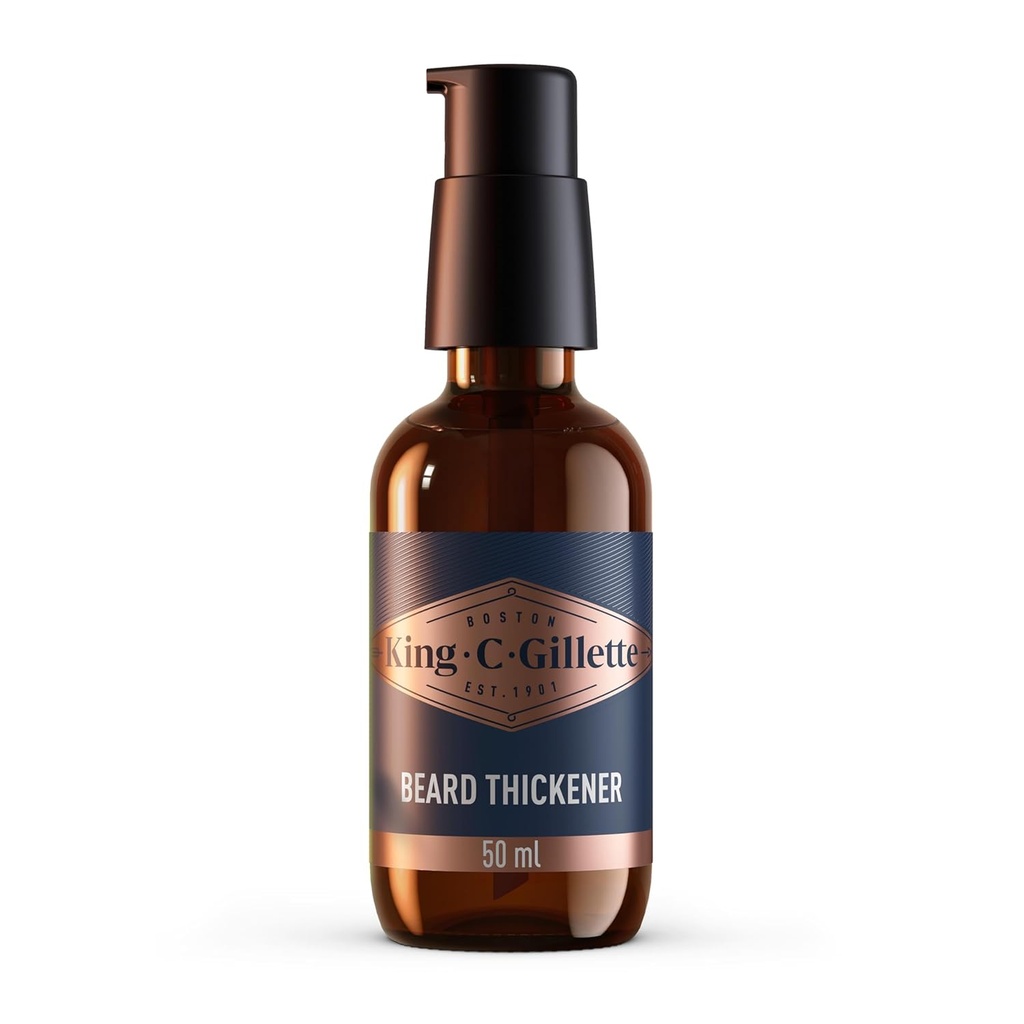 Rei C. Gillette Beard Thickener formulado com complexo de vitamina B e cafeína, 1,7 oz
