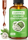 Suplementos Minerais Soursop Graviola Leaf Extract Liquid Drop Plus Pure Botanical for Cell Support, Zzz & Antioxidant - Soursop Bitters Liquid, 2-4 Month Supply, 2 Fl Oz