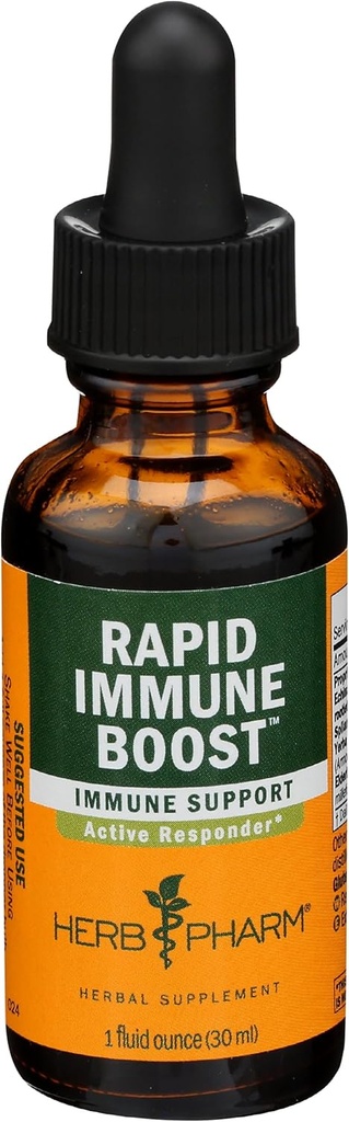 Herb Pharm Rapid Immune Boost Liquid Herbal Formula for Active Immune Support - 1 onça