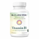 Dr. Clark Vitamina B1 Thiamine 400mg Suplemento -Thiamine B1 Suplemento para Sistema Nervoso Saudável & Metabolismo Energético, Sem Glúten, Leite Grátis - 100 Cápsulas Gelatina
