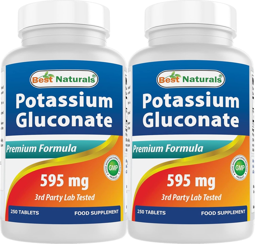 Melhor Gluconato de Potássio 595 mg 250 Comprimidos (250 Count of 2))
