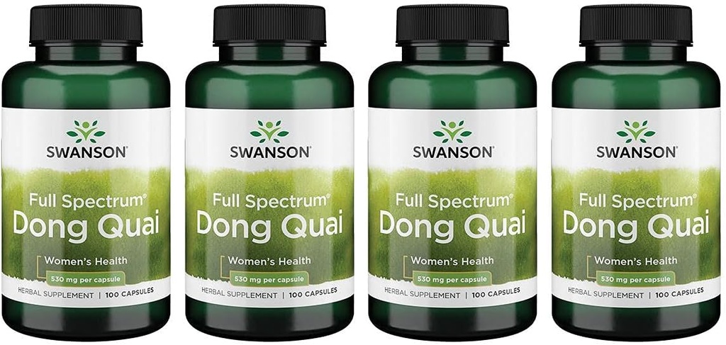 Swanson Dong Quai 530 Milligrams 100 Cápsulas 4 Embalagem