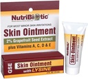 NutriBiotic – Pomada de pele .5 Fl Oz , com GSE, Lisina, Cera de abelha, Echinacea, Goldenseal, Vitamina E & Mais , para irritações menores da pele e para apoiar tecido saudável , Feito sem glúten e OGM