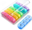 Organizador de comprimidos por semana 7 dia 4 vezes por dia, ZIKEE grande caixa de pílulas de viagem diária para pílulas, vitaminas, óleo de peixe, suplementos (limpo)