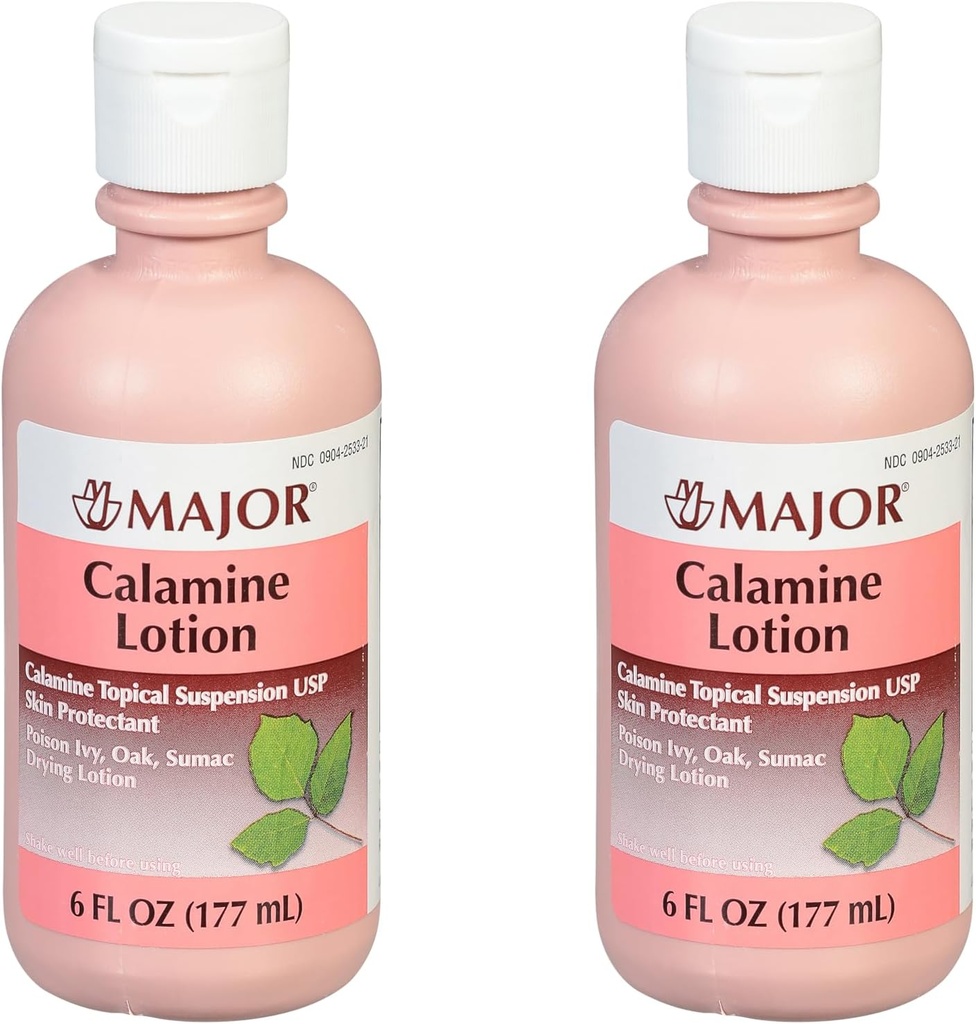 Maior Loção de Calamina - Suspensão Típica de Calamina protetor da pele USP - 6 Fl Oz (177 ml) (2 embalagem)