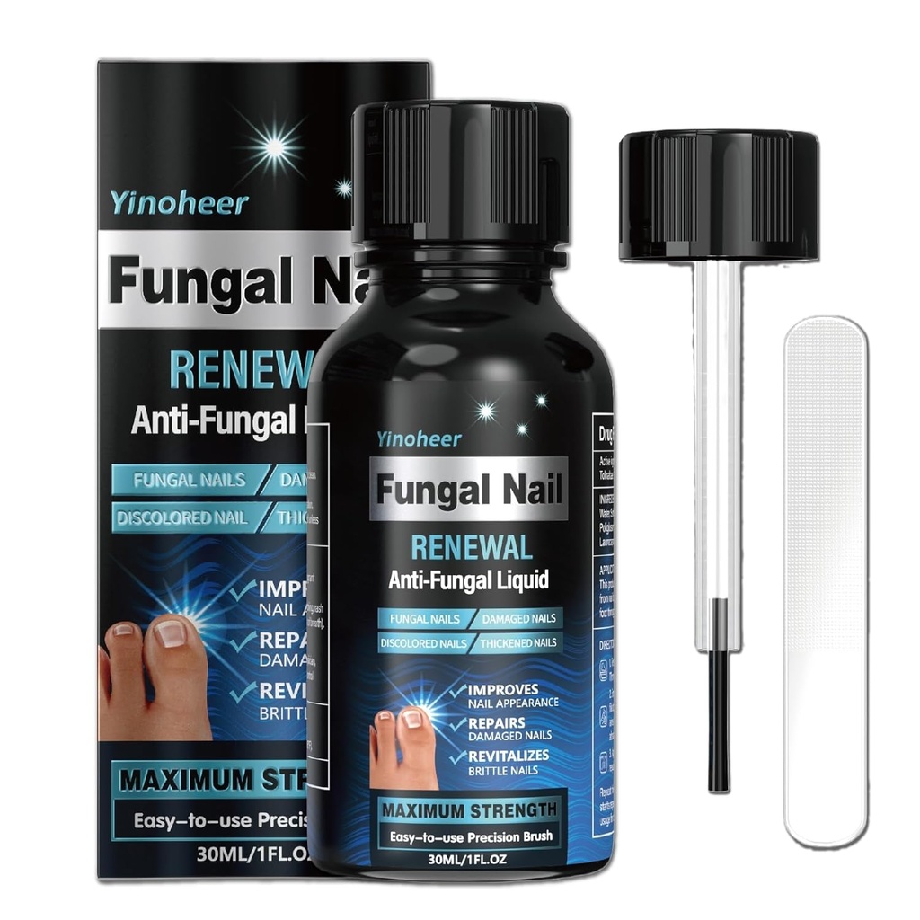 Tratamento de Fungos de unhas, Tratamento de Fungos de unhas para unhas, Solução de reparo de unhas, Líquido de renovação de unhas para unhas danificadas e descoloração, Tratamento de Fungos de unhas, segura e suavemente - 30ML (1 FLOZ)