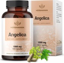 HERBAMAMA Dong Quai Supplement - 1000mg Angelica Raiz para Apoio Feminino - Dong Quai Powder Cápsulas - Vegan, Não-GMO Angelica Herb Antioxidante Suplemento para Mulheres