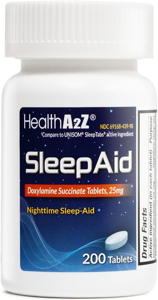 HealthA2Z® Sleep Aid (Succinato de Doxilamina 25mg)