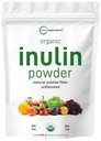 Micro Ingredientes Inulina Orgânica FOS fibra em pó, 2,2 lb □ Prebiótico Água-Soluble rápido para intestinal & saúde do cólon □ Fibra Natural para smoothies & drinks
