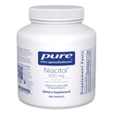 Encapsulamentos puros Niacitol 650 mg     . Niacina Hipoalergénica Sem Flush para Suportar Digestão, Síntese de Hormônios e Formação de Tecidos .. 180 Cápsulas