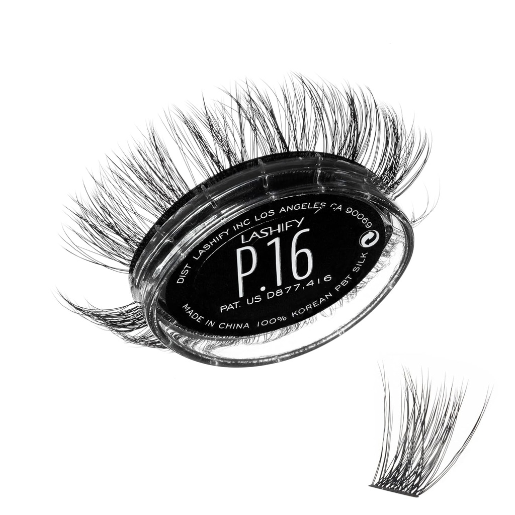 Lashify Plushy 16 milímetros Gossamer chicotadas em preto, fácil DIY falsos chicotadas para um olhar volumoso ainda natural