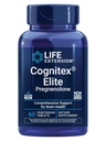 Extensão de vida Cognitex® Elite Pregnenolona, sálvia, mirtilo, ashwagandha, fosfatidilserina, Fórmula avançada, Atenção, Foco, Memória, Sem glúten, Não-GMO, Vegetariano, 60 Comprimidos