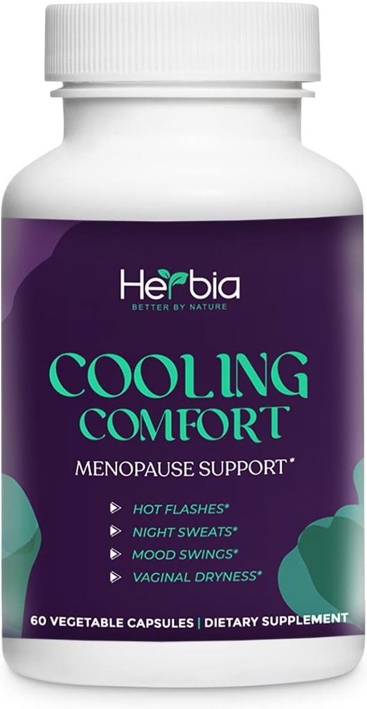 Natural Menopausa e Suplemento PMS - Equilíbrio Hormonal, Fórmula Estrogênio-Free Herbal Alívio Natural para Sudorese Noturno, Mood Swings & Vaginal Secura - Made in the USA 60 Cápsulas