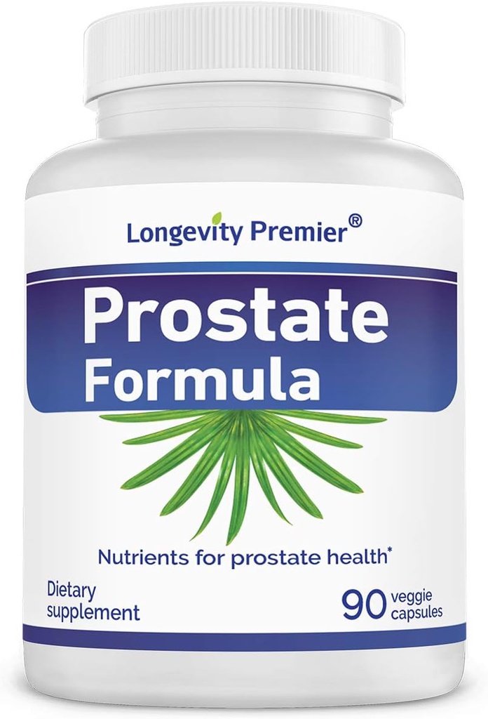 Fórmula de Prostata de Longevidade com Extrato de Palmetto de Serra Padronizada, Extra Srength para Saúde da Prostata e Prevenção da Perda de Cabelo