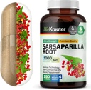 BIO KRAUTER Sarsaparilla Raiz Cápsulas - 1000 mg de força - 250 Vegan Sarsaparilla Extract Caps - Sem preenchimentos