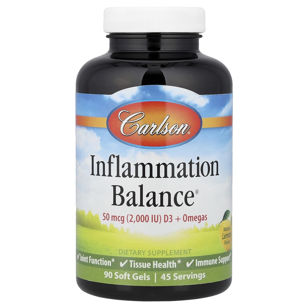 Carlson Labs Inflamação Balance Multi Nutrientes, 90 Softgels