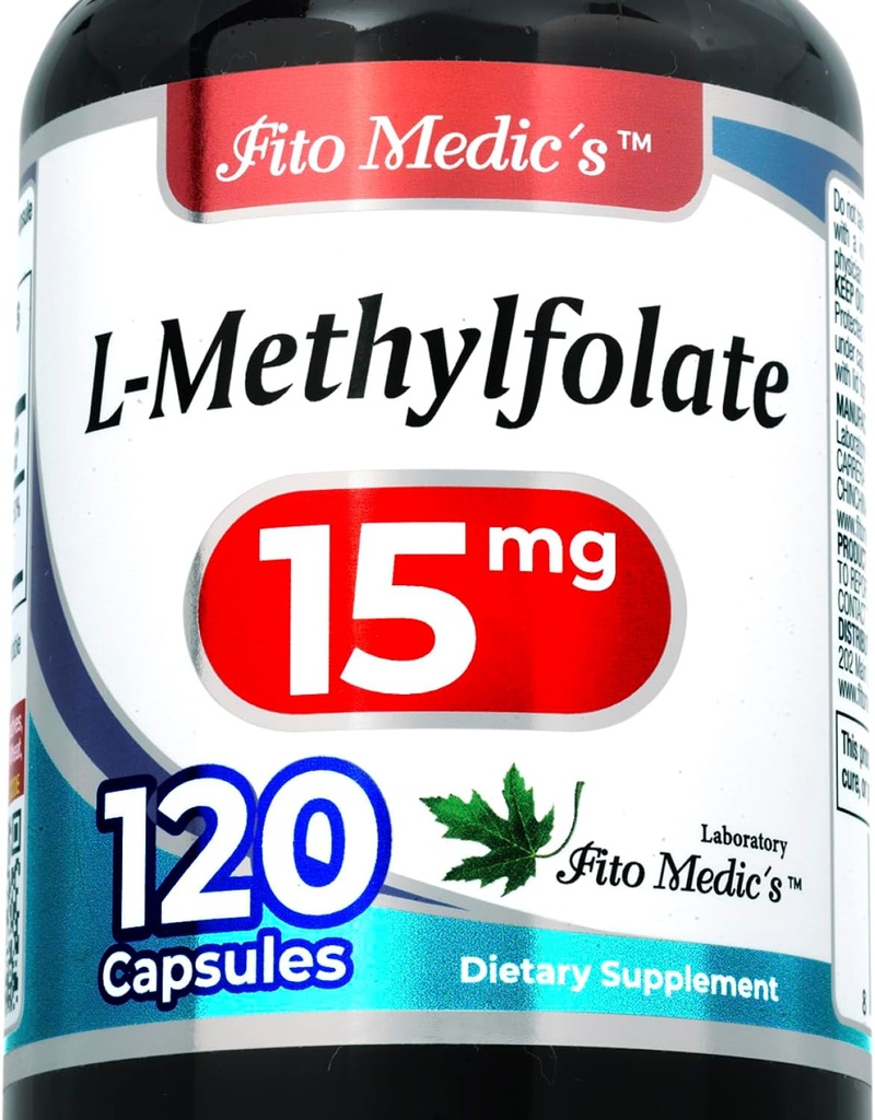 FITO MEDIC'S Lab . metilfolato .120 Cápsulas . folato Suplemento . folato de metilo .