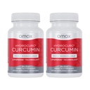 Omax3 2 Pack- HydroCurc Curcumin Softgels, altamente biodisponível MCT Oil Nanopartícula para potência e absorção, saúde conjunta, 120 Softgels