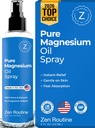 Pure Magnesium Oil Spray – 8 onças (single) – USP Grau – Magnesium Oil for Feet, Body, Muscles & Leg Crams – Topical Magnesium Glycinate, Aceite de Magnesio, Organic Magnesium Cloreto – Made in the USA