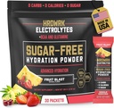 HRDWRK Eletrólitos em pó Embalagens com Magnésio, Potássio de Sódio, Keto Hydration - BCAA Eletrólitos em pó Embalagens com Glutamina, 30 Eletrólitos em pó Embalagens de Açúcar Livres (Fruit Blast)