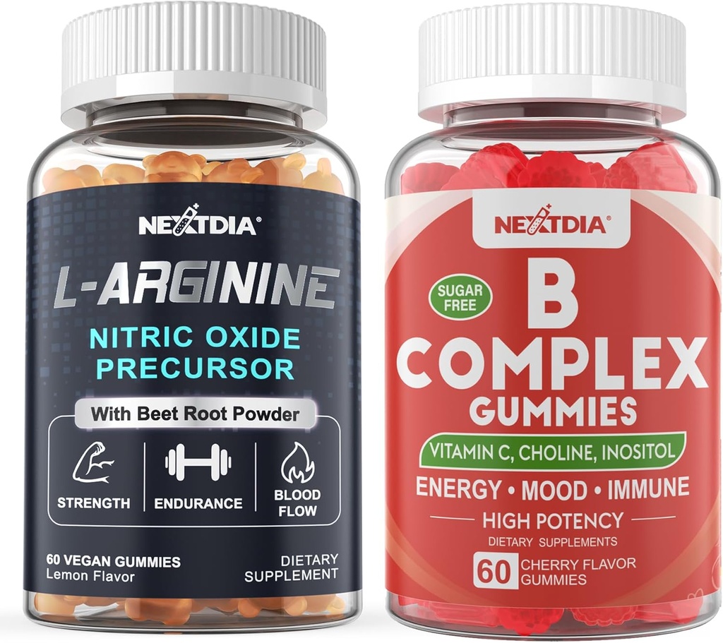 Pastilhas complexas de vitamina B + pastilhas de arginina L