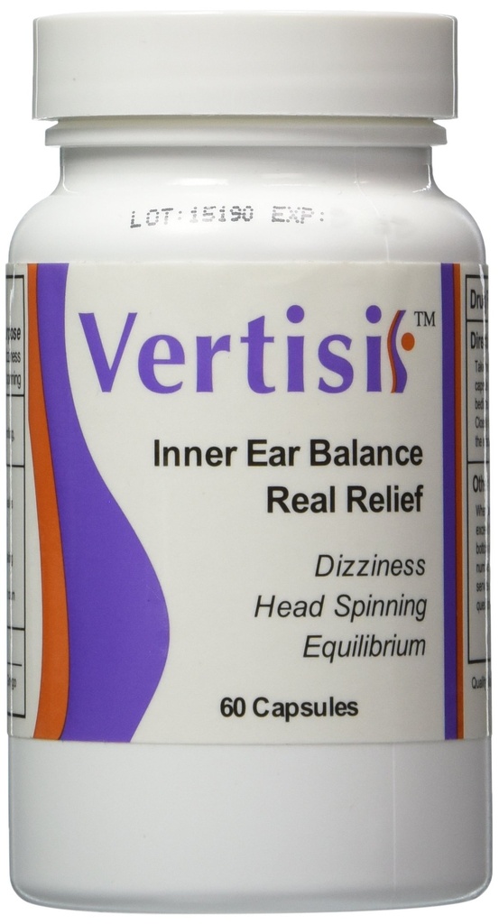 Erradicar Vertigem com Vertisil Garantido! (Garrafa única) 60 Cápsulas; Eliminar a Vertigem Fast. Sem efeitos colaterais prejudiciais