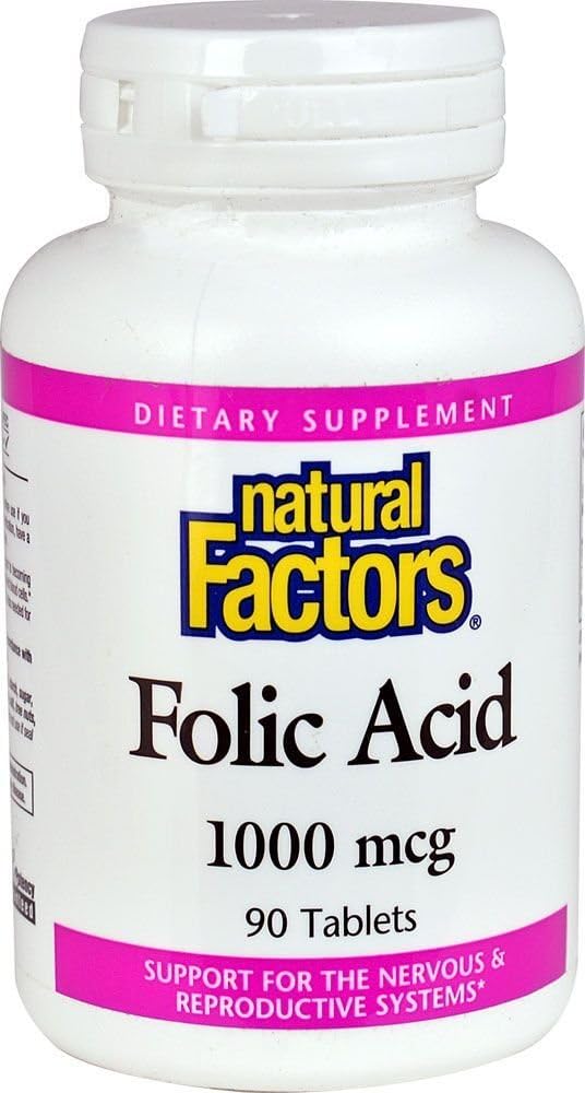 Fatores naturais Ácido Fólico 1 MG, 90 CT