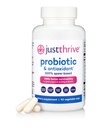 Just Thrive Probiótico & Antioxidante Suplemento - 100% Digestivo baseado em esporos e Imune Support - Gluten Free, 90 Caps