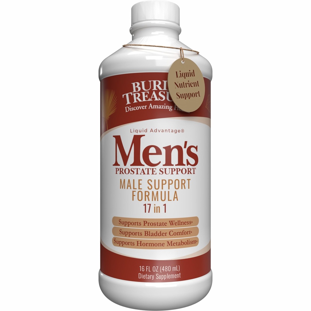 Tesouro Enterrado: Próstata Completa - Suplemento de Fórmula de Ervas Natural w/ Saw Palmetto, Pygeum Bark, & Stine Nettles para apoiar a função urinária saudável & próstata - 16 onças