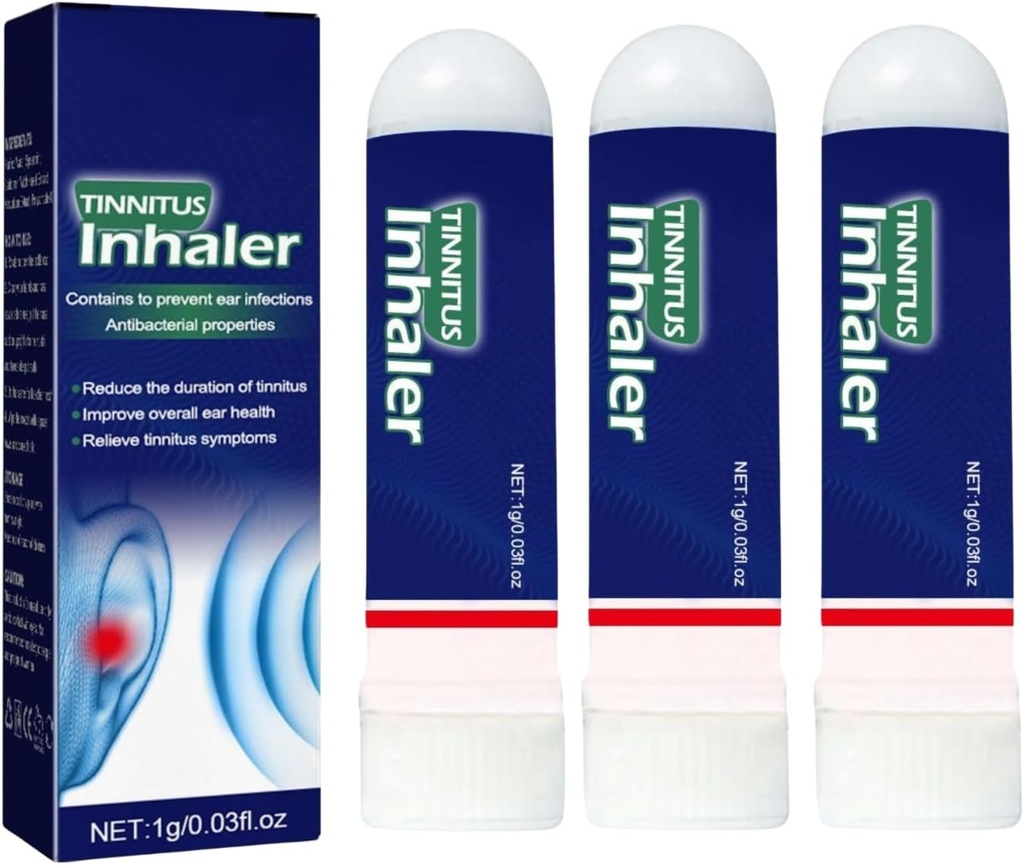 3Pcs Echo Ease Tinnitus Inhaler, Echo Ease para toque de ouvido, Echo Ease Nase Inhaler para zumbido, Tinnitus Inhaler