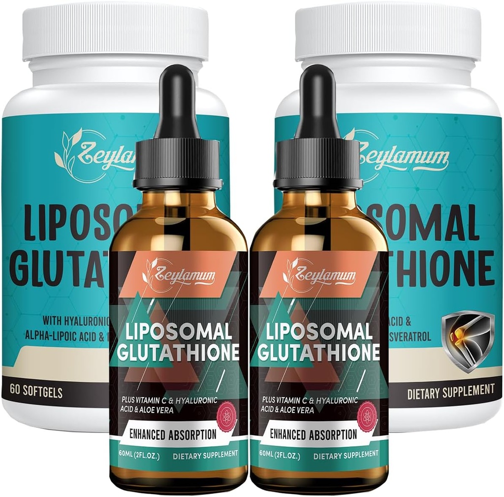 Embalagem de Glutationa 2 Lipossômica e Embalagem de Glutationa Liquid 2 Lipossômica