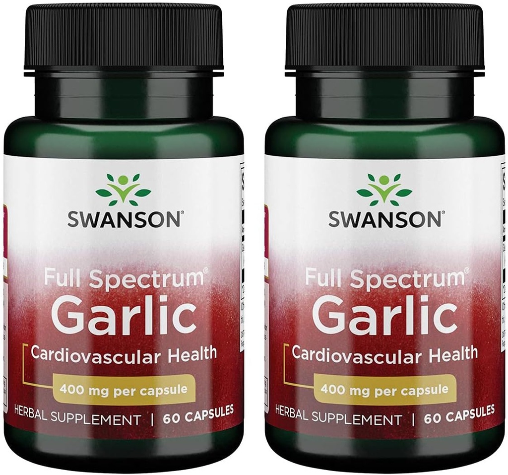 Swanson Full Spectrum Alho (Cloves) 400 Milligrams 60 Cápsulas (2 Embalagem)